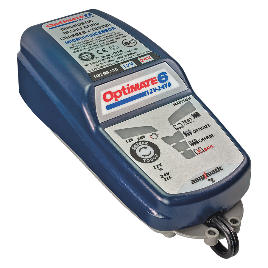 OptiMATE 6 Ampmatic 9-step 12V 5A sealed battery saving charger & maintainer 