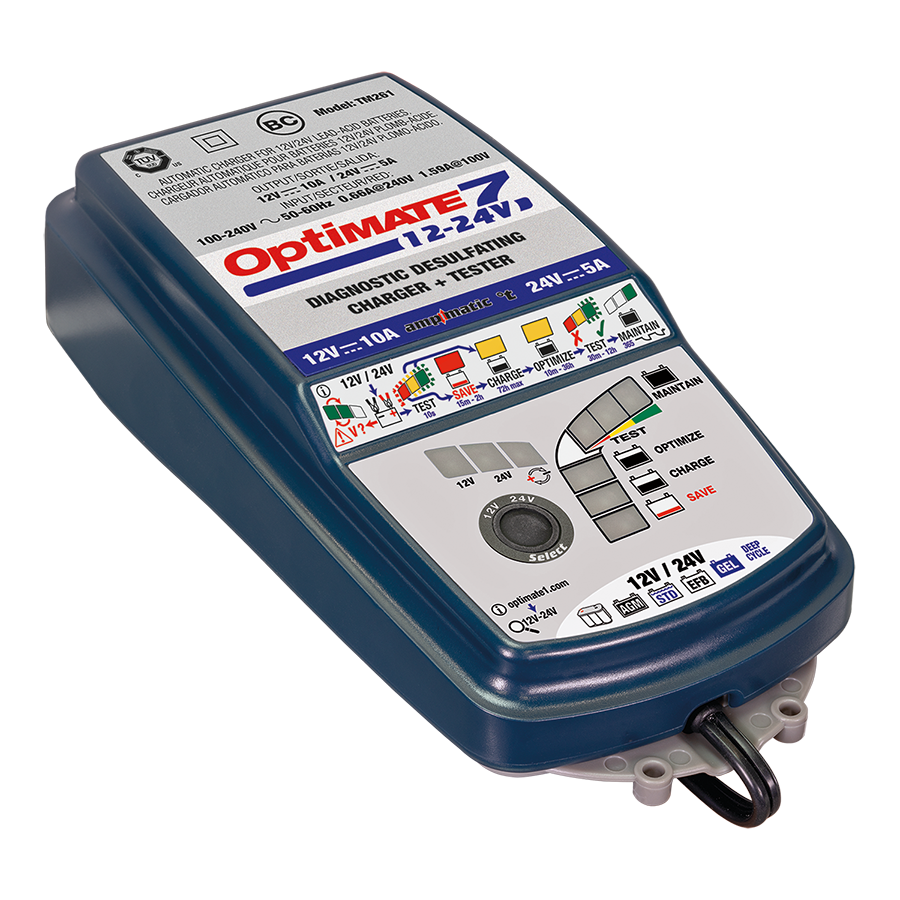 Chargeur/Mainteneur de charge pour batterie 12 V ou AGM - 400 mA