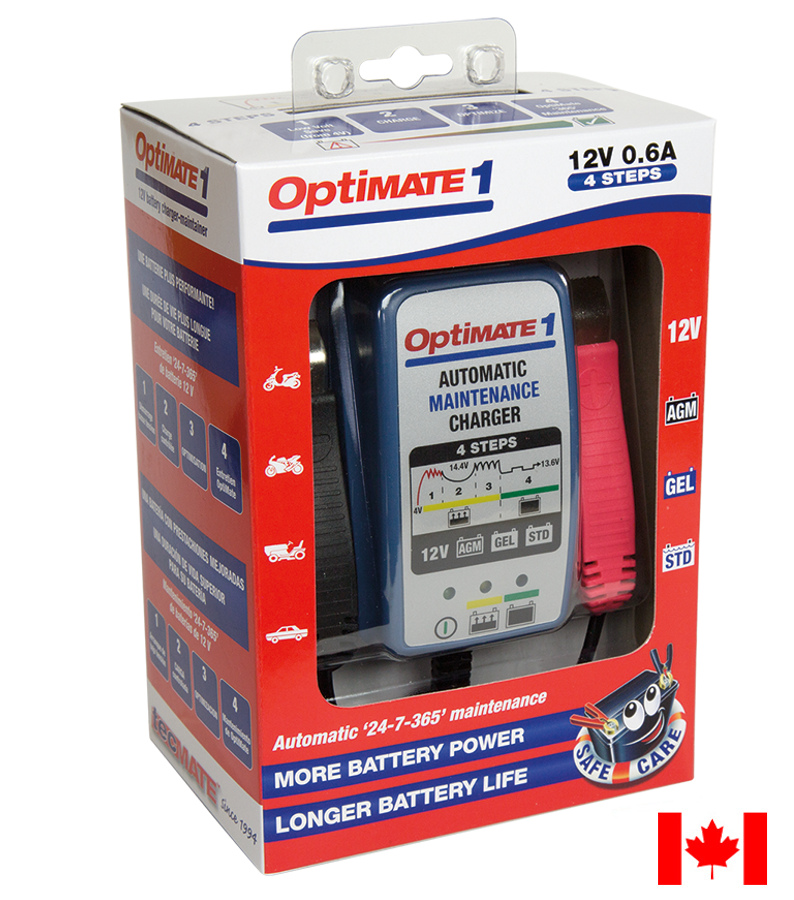 Chargeur de Batteries Optimate 4 Dual Program 1A - PAM RACING