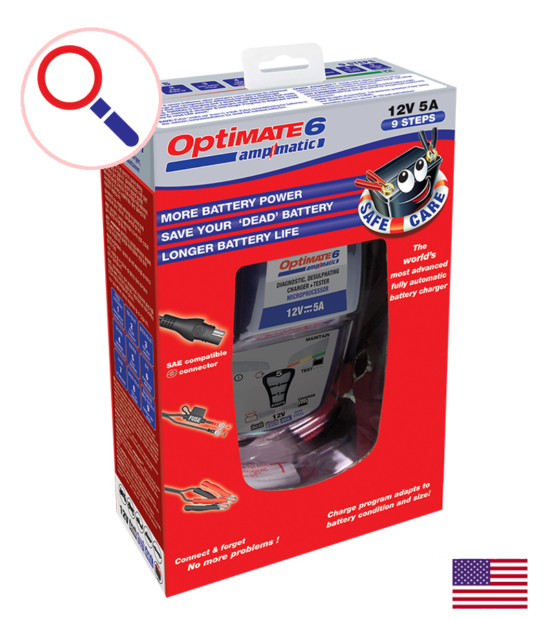 Chargeur de batterie Optimate 6 Ampmatic - Krax-Moto