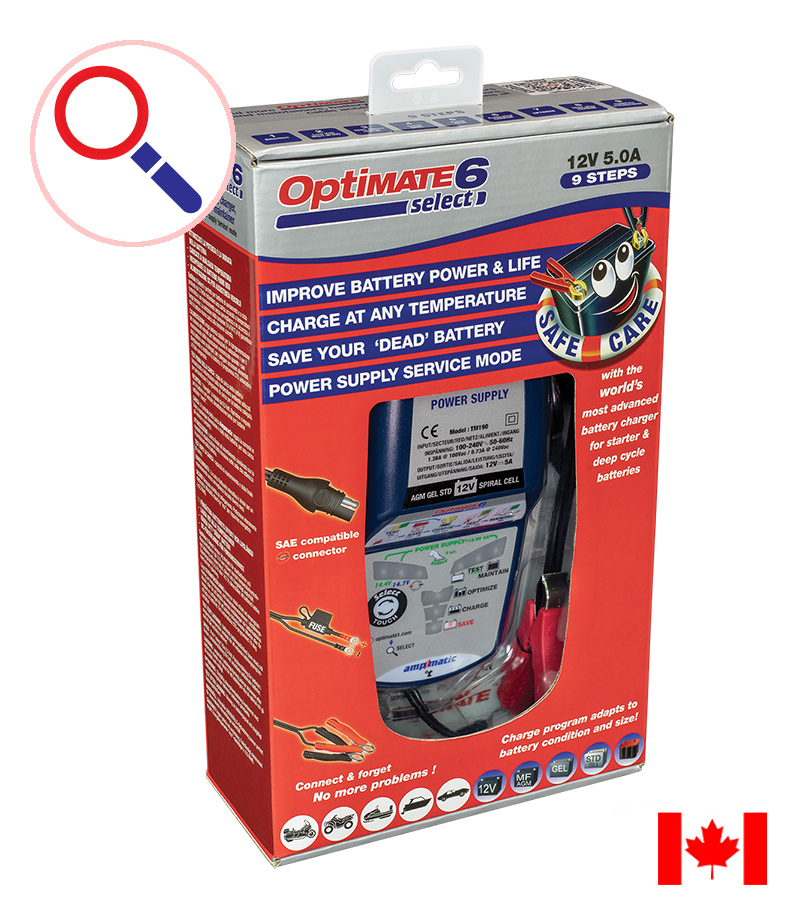 OptiMate 6 Ampmatic Diagnostic Desulphating Battery Charger & Te