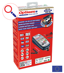 Tecmate OptiMate 6 12V/24V, Smart Battery Charger & Maintainer, TM-193 –  LightJunction