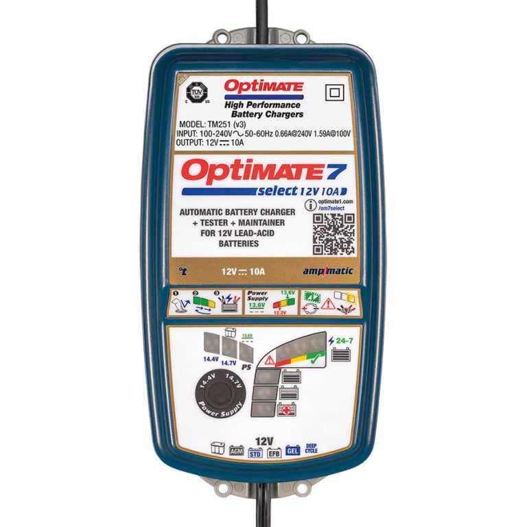 OptiMate 7 Select, TM251, 9-step 12V 10A Sealed Battery Saving Charger