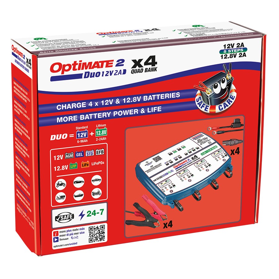 OptiMate 2 DUO x 4 BANK - Full Spectrum Power