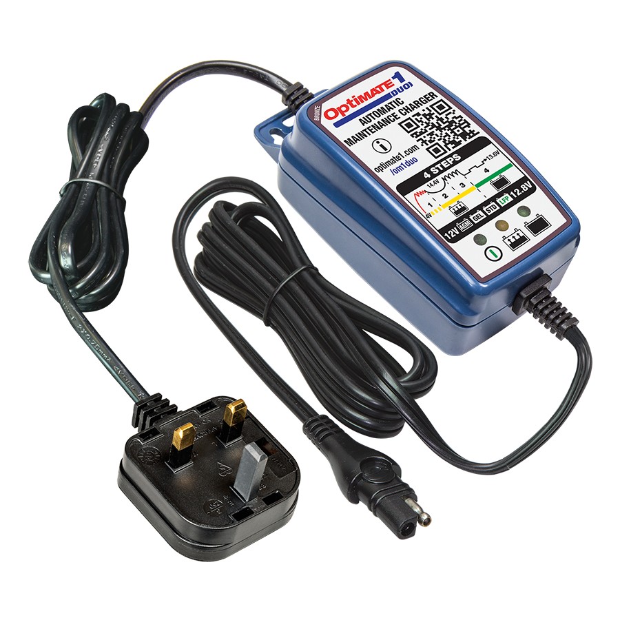 Tecmate TecMate OptiMATE 1 DUO, TM-409, 4-step 12V / 12.8V 0.6A battery  charger & maintainer