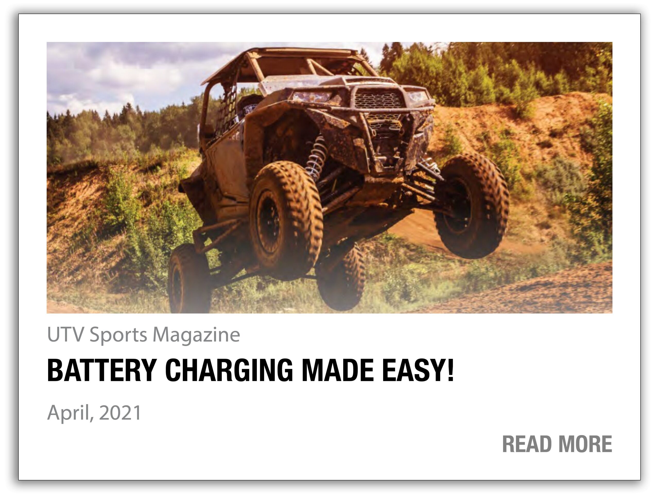 article thumbnail: Battery charging made easy! (UTV Sports Magazine)