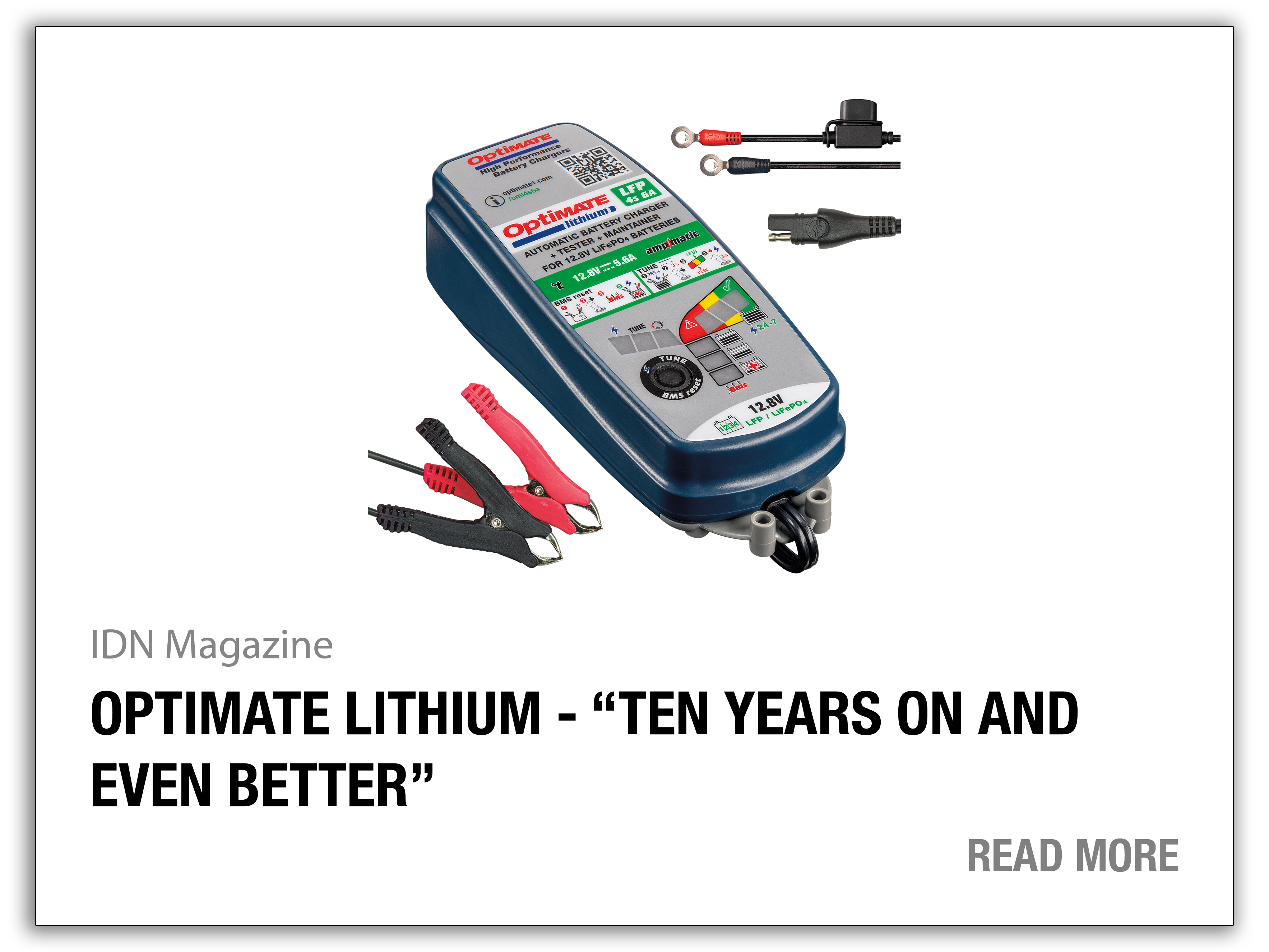 article thumbnail: OptiMate Lithium - ten years on and even better (IDN Magazine)