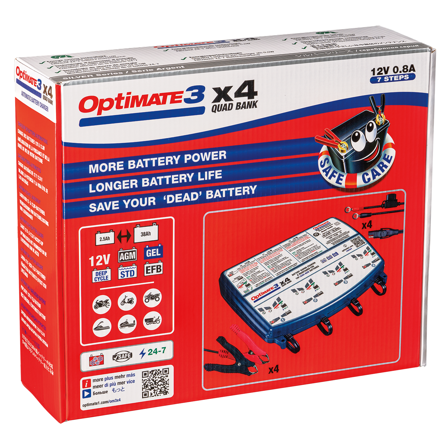 Polaris General TecMate Optimate 3 X4 Battery Charger by Optimate