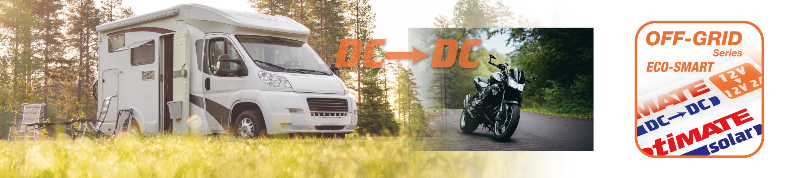 dc to dc charger to charge from vehicle (RV) to motorcycle