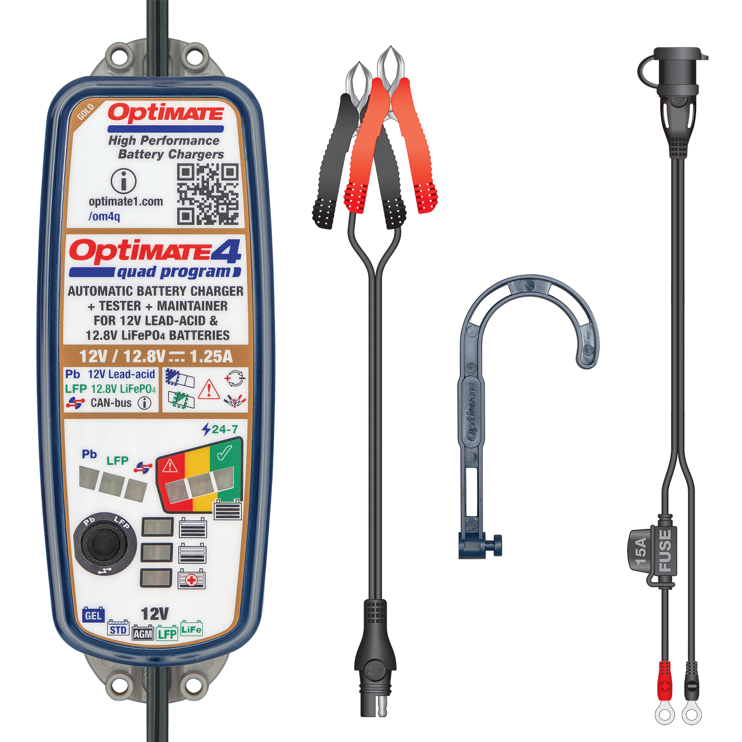 Chargeur / Optimiseur Optimate 4 Dual Program special BMW - Batteries Moto