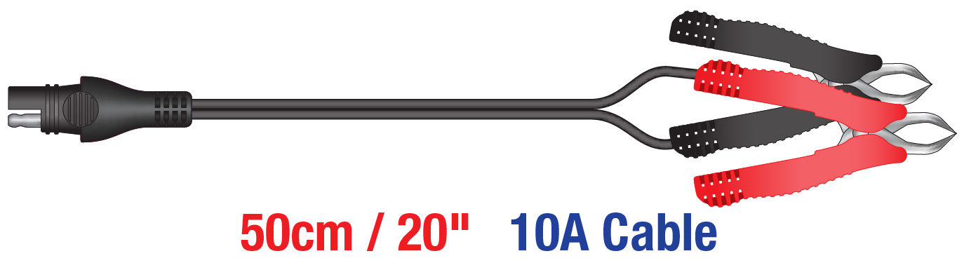 50cm / 20 cable length, with M6 (1/4") / M8 (5/16") boucles réglables