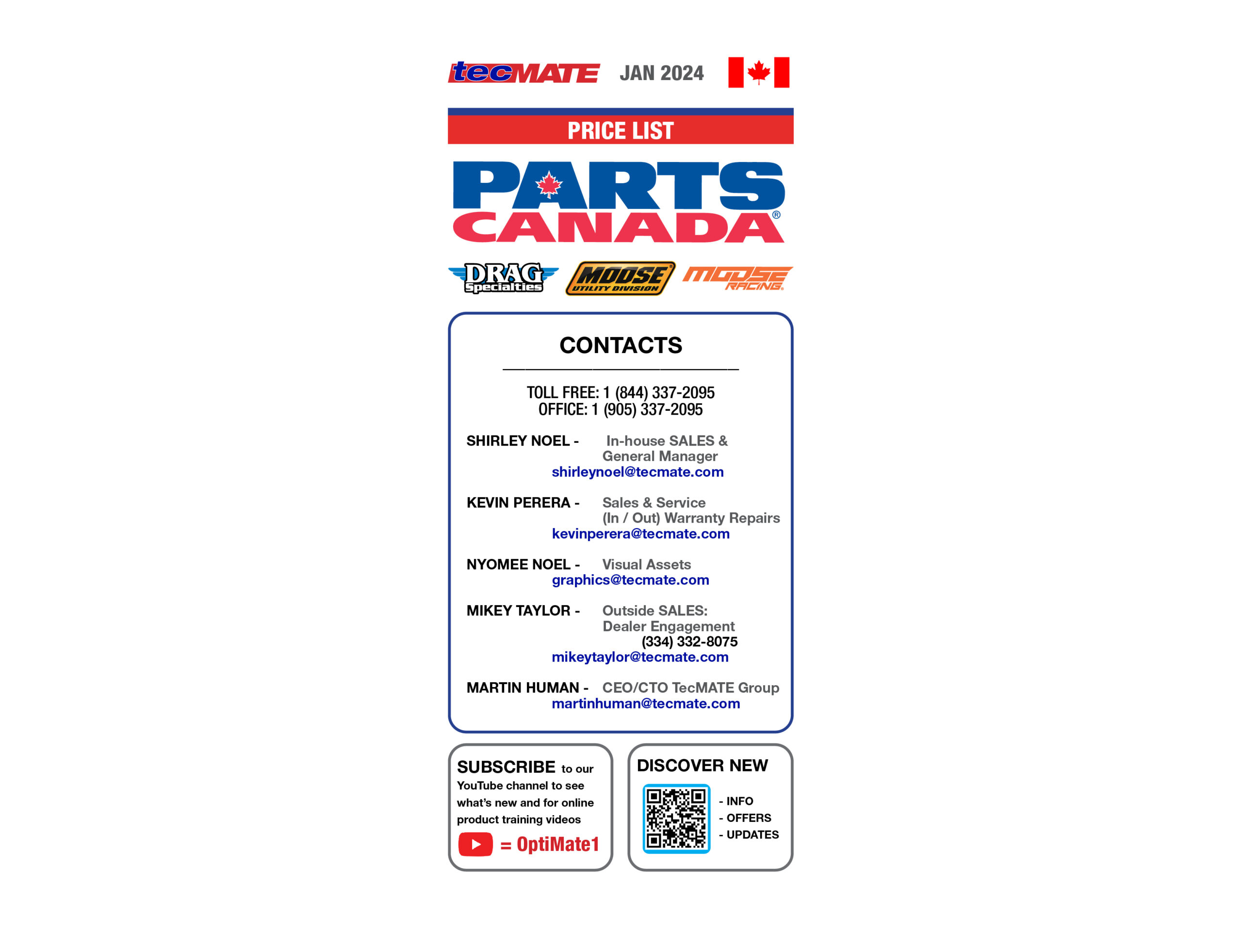 Price List Parts Canada Mobile View Flyer