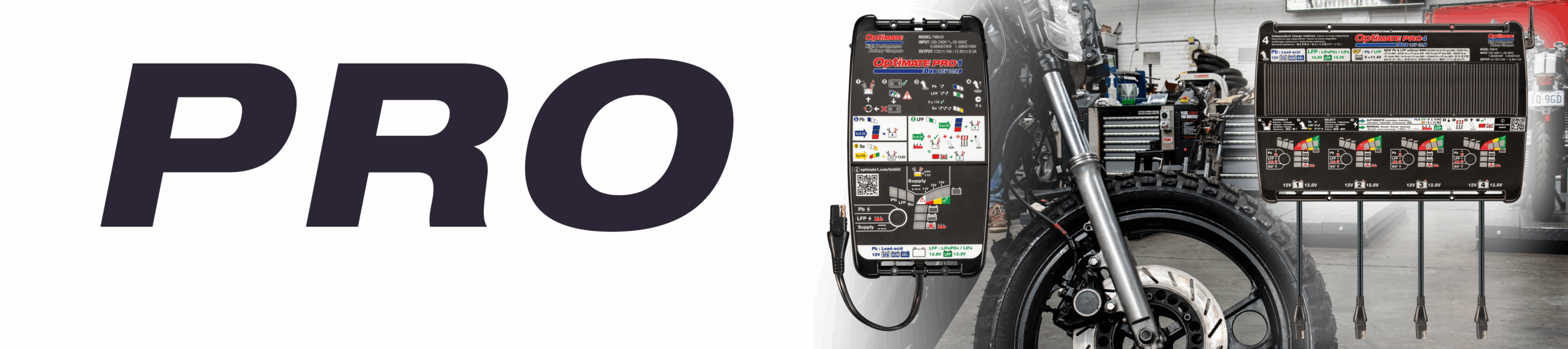 car and portable car battery chargers: OptiMate 7 Select and OptiMate Lithium 4s 10A battery charger