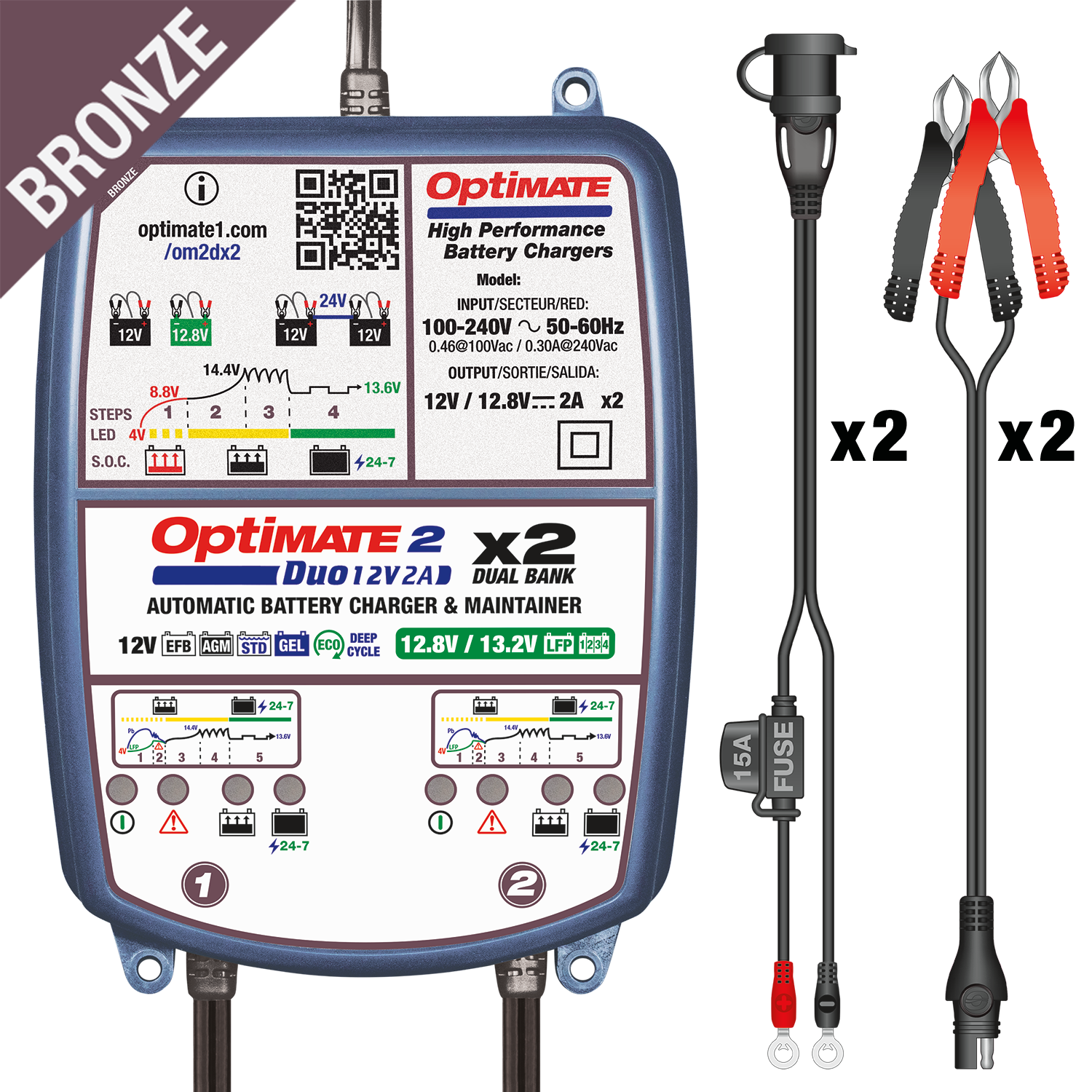 OptiMate 2 DUO x 2 BANK