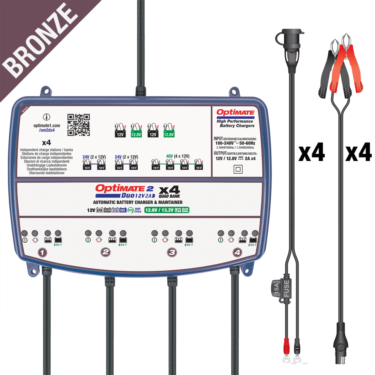 OptiMate 2 DUO x 4 BANK