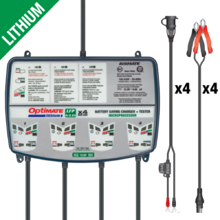 OptiMate Lithium 4s 0.8A Quad Bank