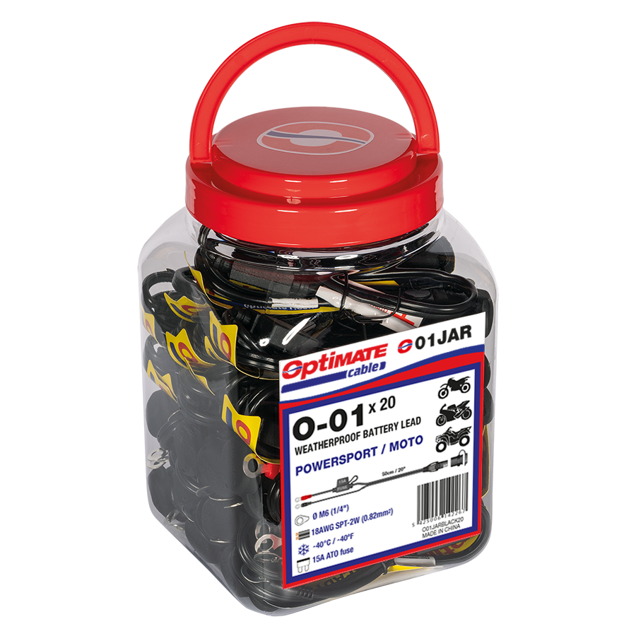 O-01 Battery Lead x20 | Rings M6 > SAE | 7A max