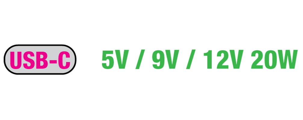 3300mA motorcycle usb c charger at 5V.